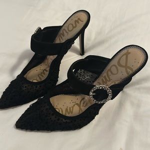 Sam Edelman, Halo, Black dot tulle heels, Size 9m